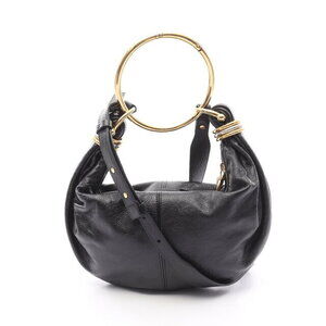 Chloe Bracelet Handbag Leather Black